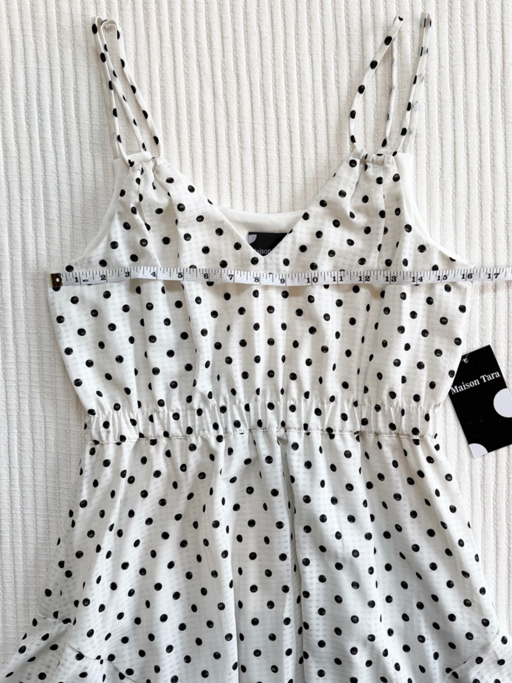 NWT Polka Dot Tiered Ruffle Maxi Dress - Picture 4 of 8